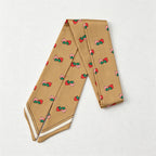 CouldNook Slim Printed Neck Scarf - Long Twilly Accent