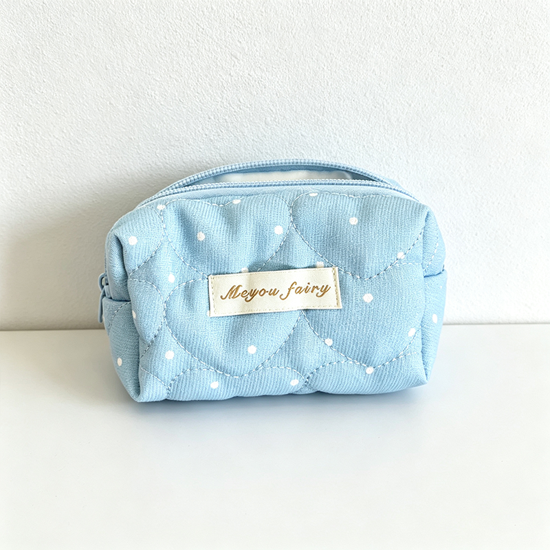CouldNook Quilted Shell Shaped  Cosmetic Bag - Vanity Storage Accent