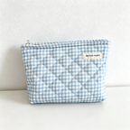 CouldNook Quilted Grid Cosmetic Bag - Vanity Storage Accent