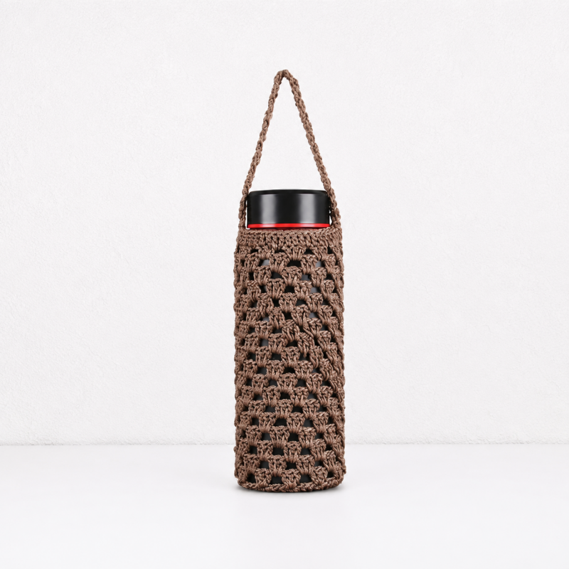 CouldNook Yarn Bottle Carrier - Long Handle and Open Stitch Body
