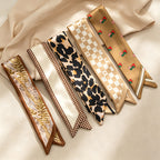 CouldNook Slim Printed Neck Scarf - Long Twilly Accent