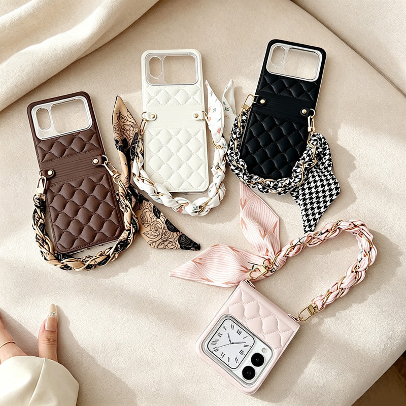 CouldNook Scarf Woven Phone Chain - Metal Wrist Lanyard
