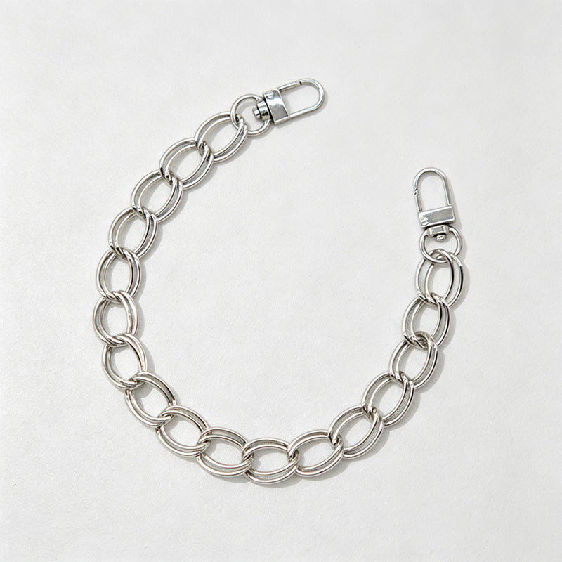 CouldNook Silver Monochrome Phone Wrist Strap - Scarf Link Loop