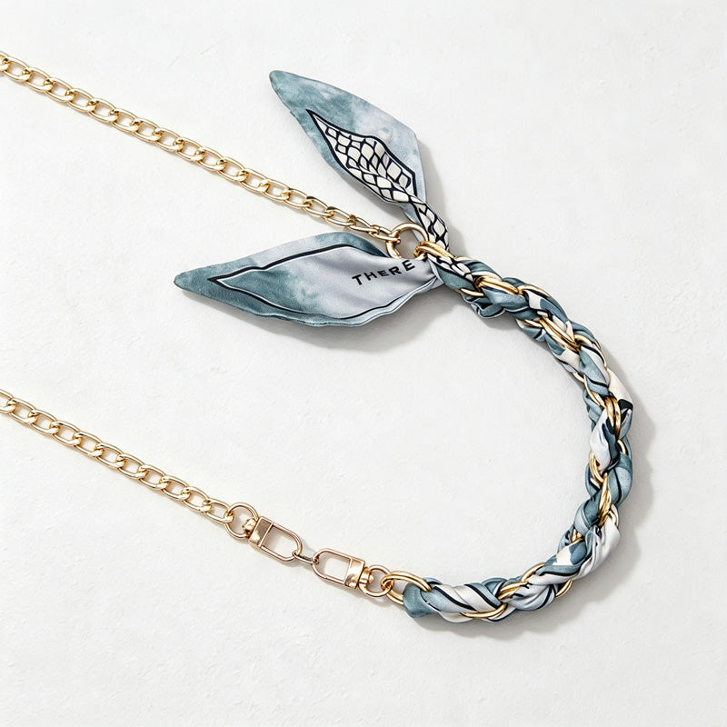 CloudNook Scarf Chain Phone Wrist Strap‑Braided Anti‑Lost Lanyard