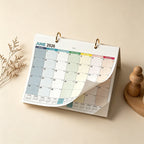 English 2026-2027 Wall Calendar - Floral Art Monthly Planner