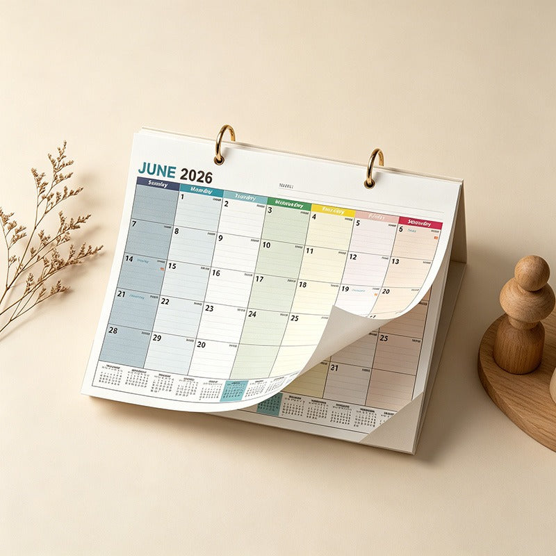English 2026-2027 Wall Calendar - Floral Art Monthly Planner