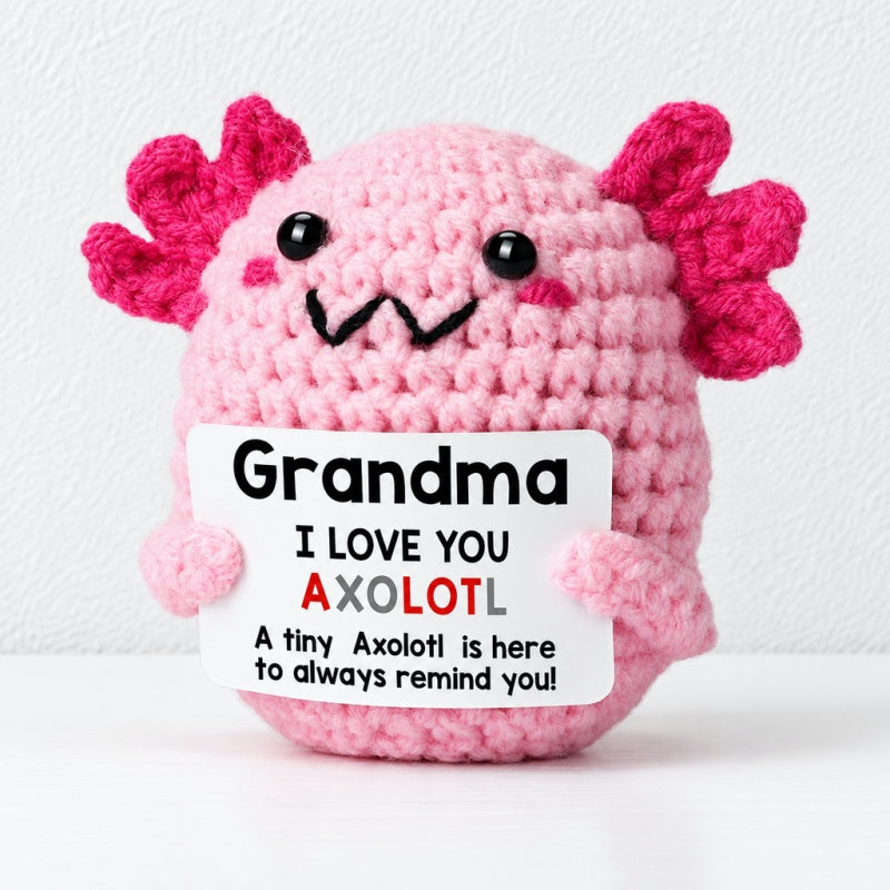 CouldNook Crocheted Character Doll - Textured Shapes And Little Message Cards