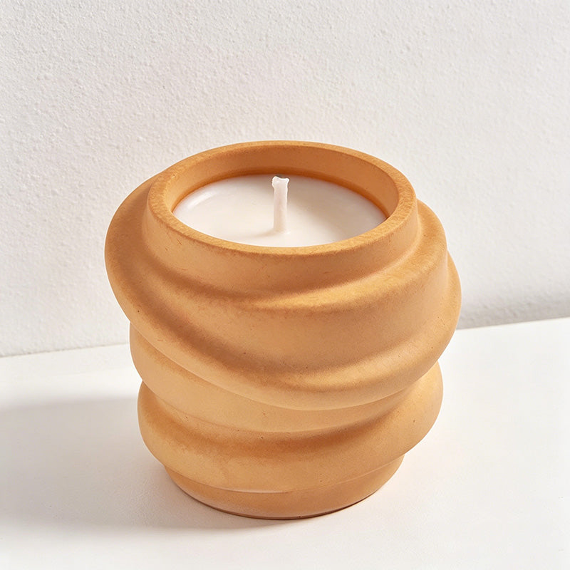 CouldNook Abstract Geometric Scented Candle - Modern Swirl Art Decor