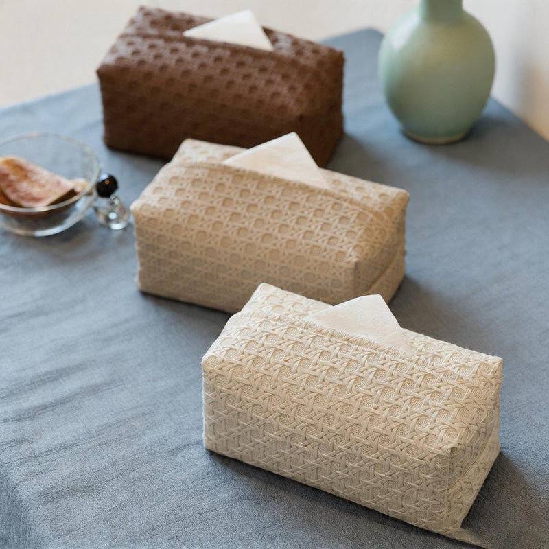 CouldNook Tissue Boxes-PU Leather Tissue Storage Box