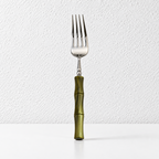 Bamboo Style Flatware - Segmented Acrylic Handles and Steel