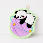 CouldNook Cartoon Coral Fleece Hand Towel‑Hanging Absorbent Cloth