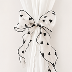CouldNook Lace Embroidery Bow Curtain Tieback 2PCS Set - Window Styling Accent