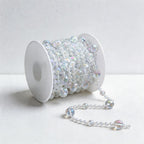 Iridescent Mixed-Size Bead Garland Wall Decor - Christmas Tree Decoration Chain