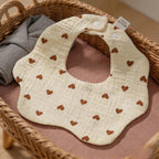 CouldNook Premium Muslin Cotton Baby Bib - Reversible 6-Layer Petal Drool Apron（Set of 10）