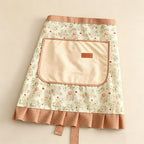 Floral with Towel Pocket Half Apron - Polyester Waist Apron