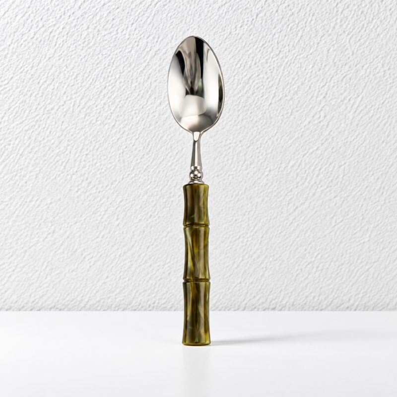 Bamboo Style Flatware - Segmented Acrylic Handles and Steel