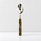 Bamboo Style Flatware - Segmented Acrylic Handles and Steel