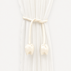 CouldNook 3D Flower Curtain Tie Rope 2PCS Set - Window Styling Accent