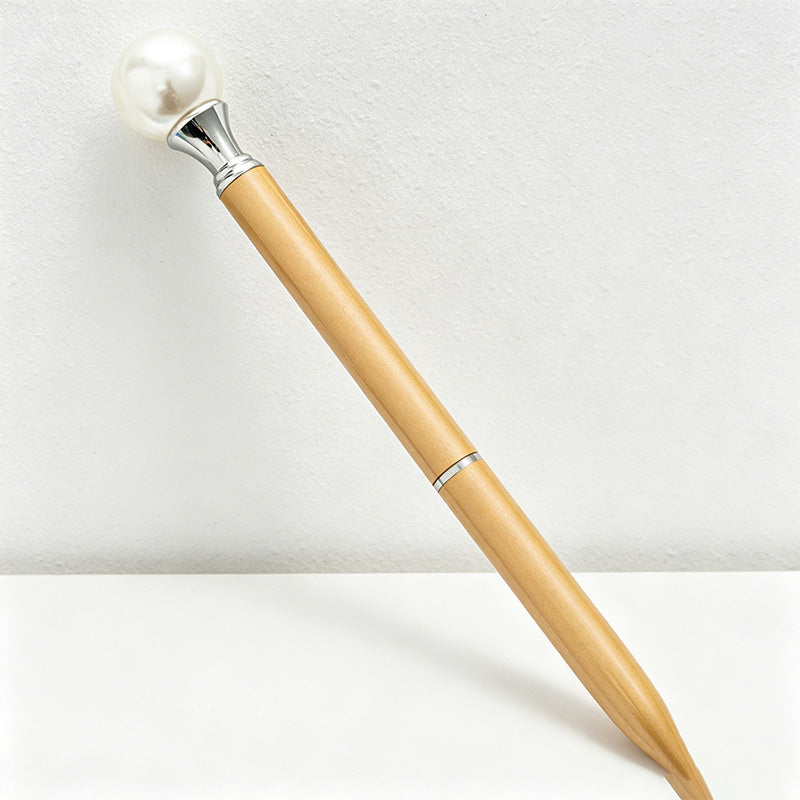 CouldNook Elegant Pearl Ballpoint Pen - Aesthetic Twist Metal Pen (1.0mm)