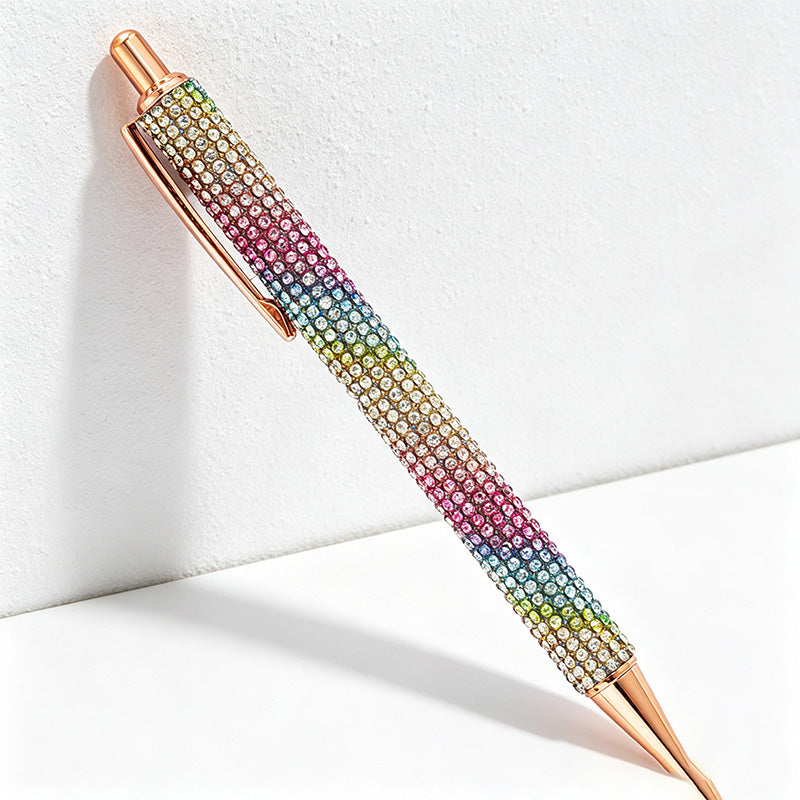 CouldNook Pen-Bling Bling Rhinestone Paved Retractable Metal Ballpoint Pen Luxury Gift Pen for Office School Wedding