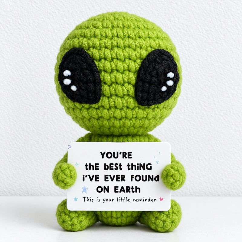CouldNook Crocheted Character Doll - Textured Shapes And Little Message Cards