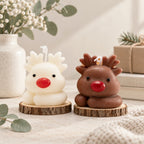 CouldNook Christmas Sculpted Candle - Festive Character Collection Accent