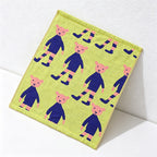 CouldNook Pure Cotton Gauze Cartoon Square Towel - Cute Absorbent Handkerchief