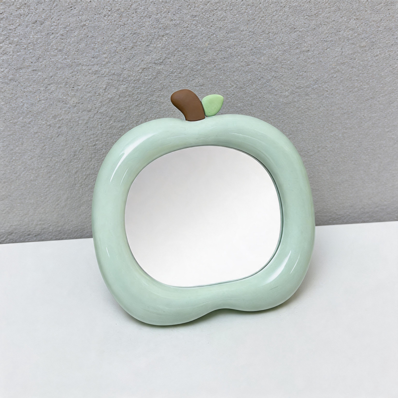 CouldNook Cute Apple-Shaped Vanity Mirror - Desktop Freestanding Makeup Mirror
