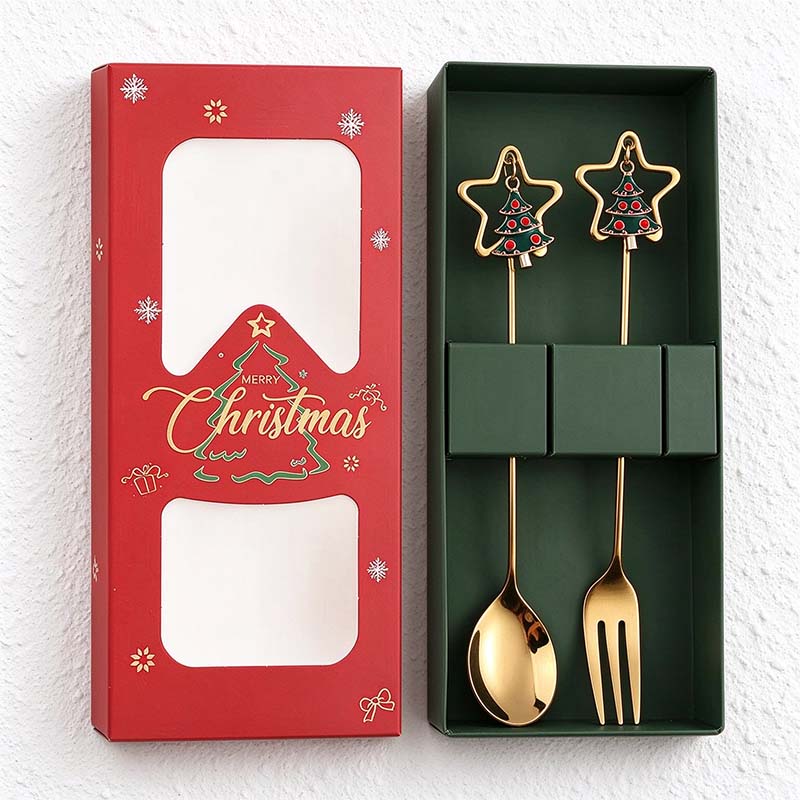 CouldNook Christmas Cutlery Set - Character Tops and Decorative Charm Designs