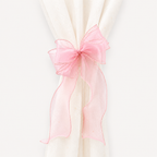 CouldNook Multi Layer Sheer Ribbon Curtain Tieback 2PCS Set - Window Styling Accent