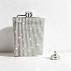 CouldNook 6/8oz Bling Rhinestone Hip Flask - Pocket Size with Funnel (Leopard & Gradient Series)