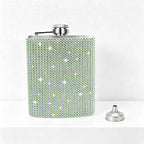 CouldNook 6/8oz Bling Rhinestone Hip Flask - Pocket Size with Funnel (Leopard & Gradient Series)