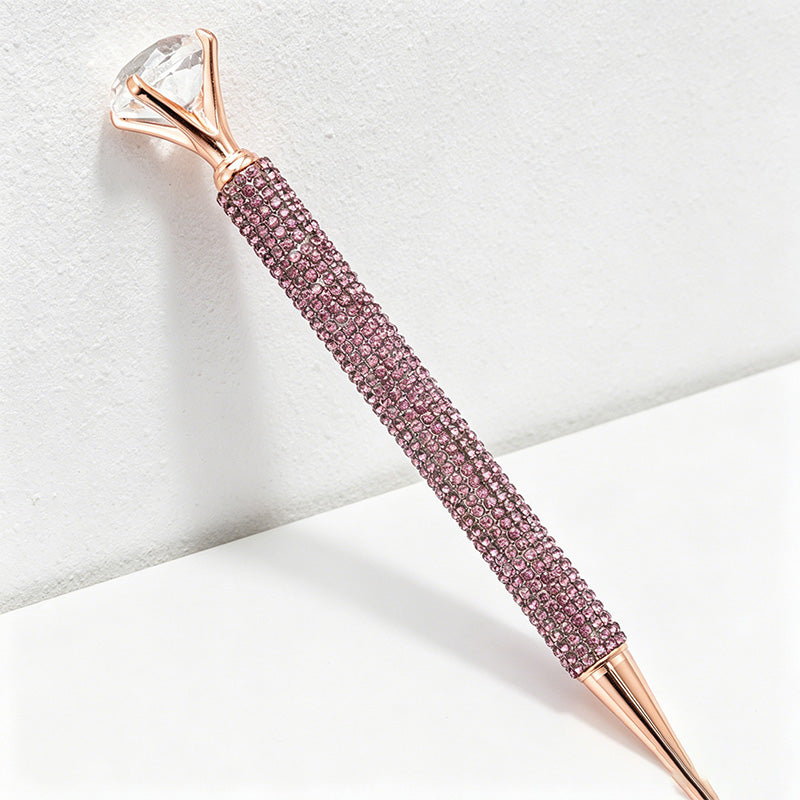 CouldNook Pen-Luxury Large Diamond Top Rhinestone Paved Twist Metal Ballpoint Pen Bling Gift Pen for Office School Wedding(5PCS)