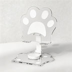 CouldNook Cute Cat Paw Acrylic Phone Stand - 360° Rotating Adjustable Holder