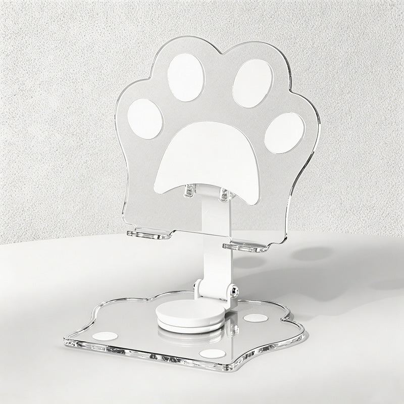 CouldNook Cute Cat Paw Acrylic Phone Stand - 360° Rotating Adjustable Holder