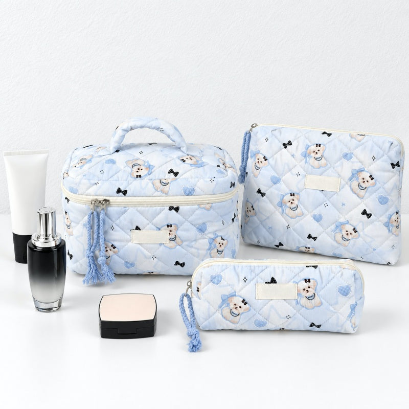 CouldNook Quilted Makeup Bag - Three Storage Formats