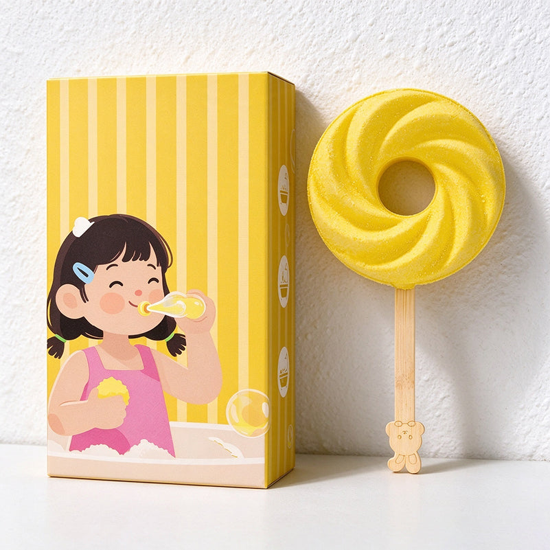 Bubble-Blowing Bath Bomb - Foaming Ring Wand