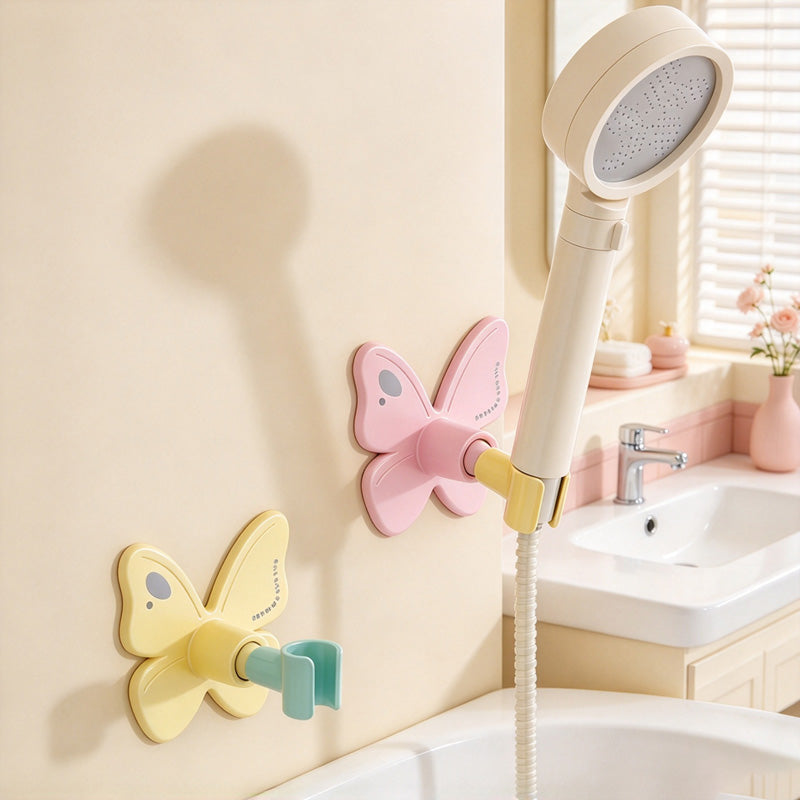 CouldNook Butterfly Shower Head Holder - Adjustable Cradle and Winged Backplate