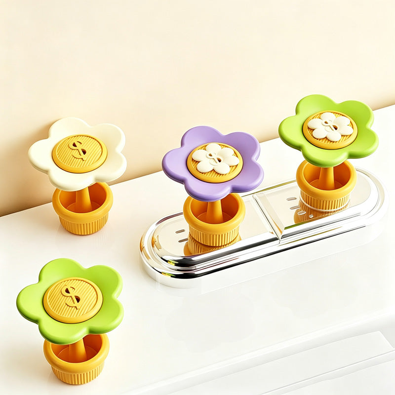 CouldNook Scented Toilet Flush Button Extender - Flower-Shaped Press Design