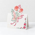 CouldNook Rose Bouquet Greeting Card - Shaped Floral Pop Up