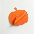 CouldNook Pumpkin-Shaped Sticky Notes - Blank Orange Pages and Rounded Outline
