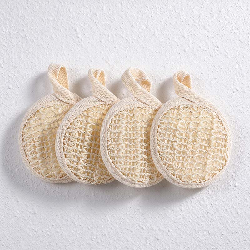 CouldNook Bath Scrubber Set - Textured Pads and Loofah Kit Choices