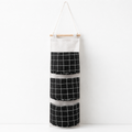 Black Plaid 3‑Pocket