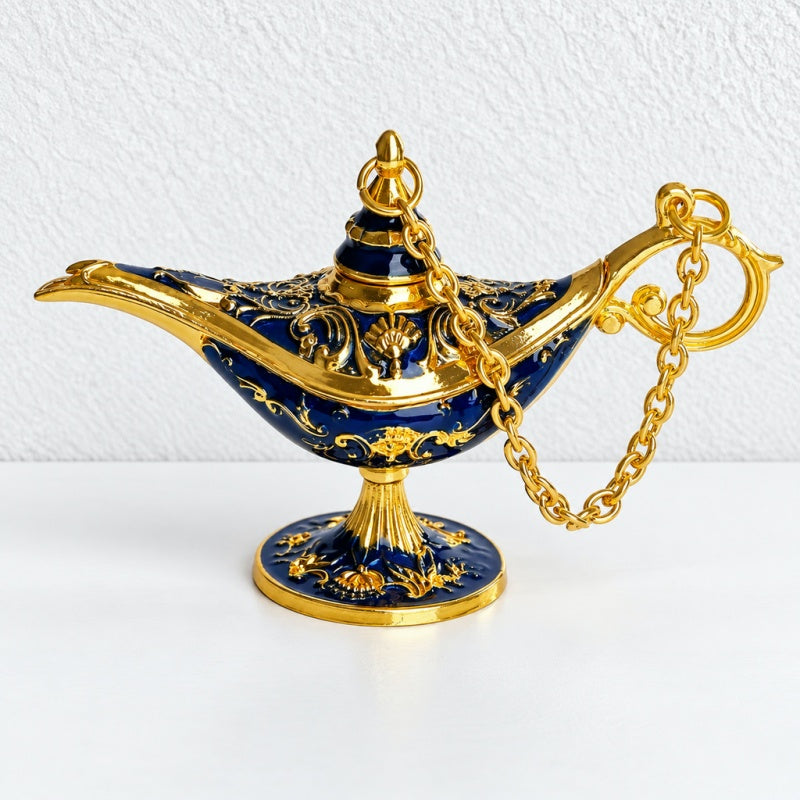 CouldNook Genie Lamp Ornament - Ornate Scrollwork And Curved Spout