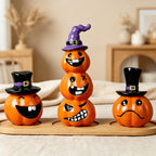 CouldNook Halloween Pumpkin Figurine‑Cute Resin Desktop Ornament for Home Party Decor