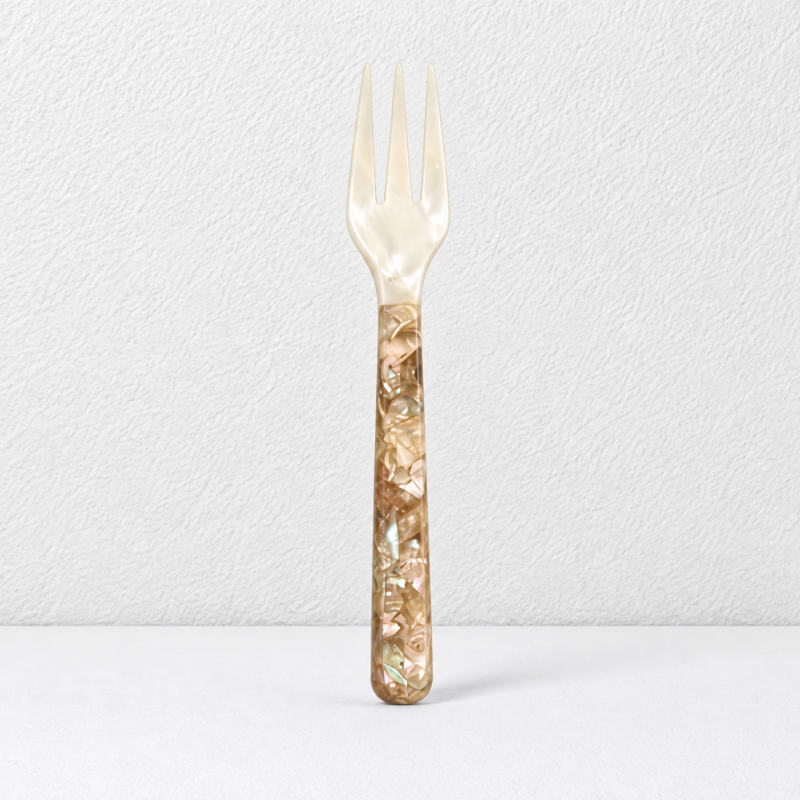 CouldNook Natural Shell Tasting Spoon - Soft Floral Pattern