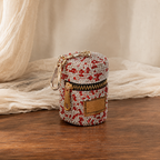 CouldNook Cylindrical Rhinestone Coin Purse Keychain - Front Patch Detail