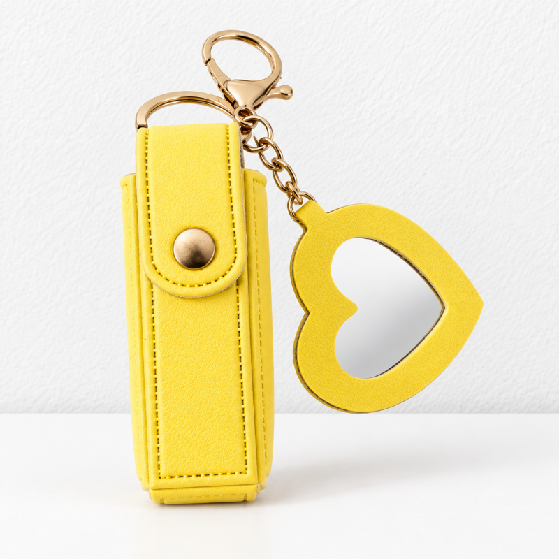 CouldNook Lipstick Pouch And Mirror - Snap Tab And Heart-Shaped Detail