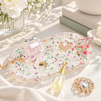 CouldNook Glitter Jewelry Tray - Rounded Ends And Colorful Embedded Sparkle