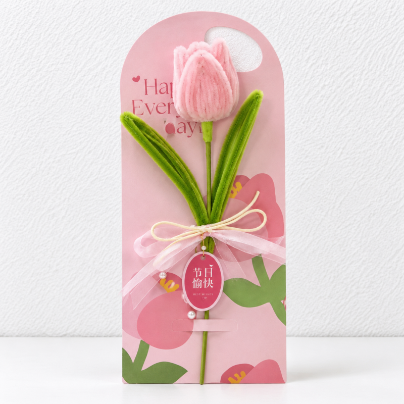 Flower Presentation Card - Open Petals and Tulip Choices